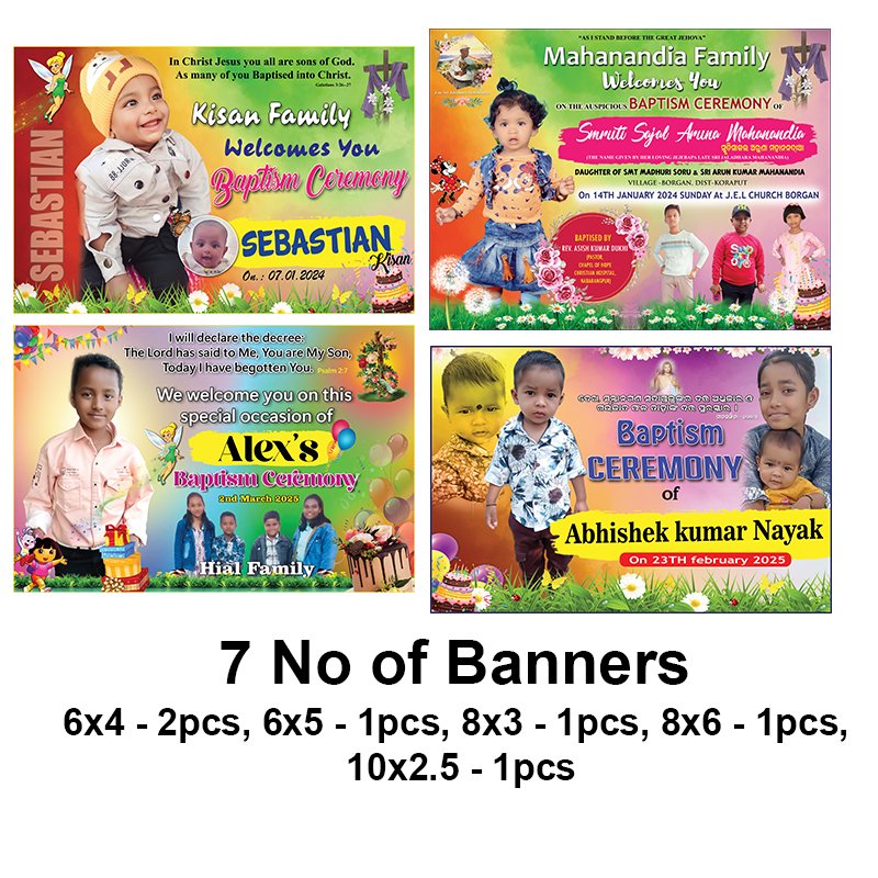 Baptism Ceremony Christian Ritual Banner Psd