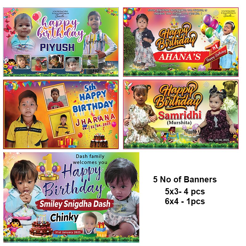 Birthday Christian Banner 5no banner PSD