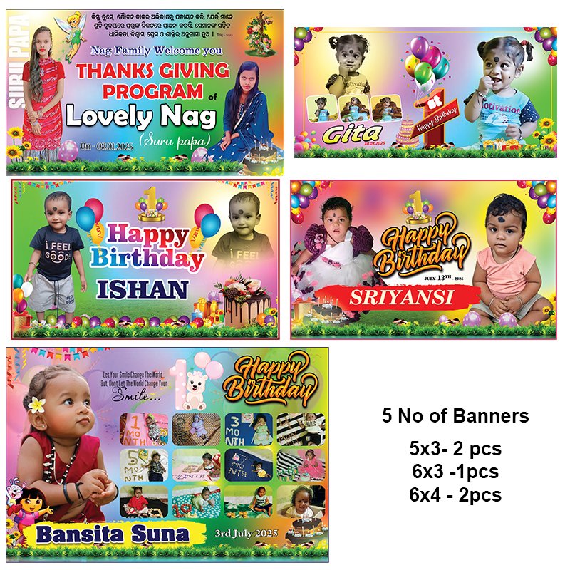 Christian Birthday Banner 5no banner