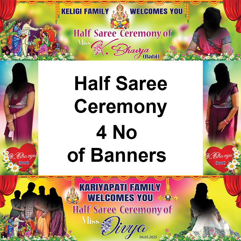 Half Saree Ceremony Banner